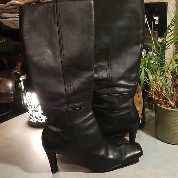 PARADE KNEE HI REAL LEATHER BOOTS.COOL STITCHING. - Picture 2 of 8